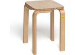 Sgabello Erzi 45 In Legno Sagomato, Sgabello Robusto, Impilabile, Carico Massimo Fino A 140 Kg, Dimensioni 36 X 36 X 45 Cm