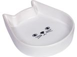 Nobby Ciotola In Ceramica Per Gatti "Kitty Face"" Bianca 13 X 16 X 3 Cm"