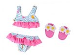Bambola Bikini Flamingo Ella Con Ciabatte Da Bagno, Taglia 28-35 Cm