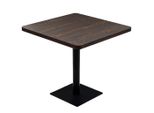 Vidaxl Tavolo Da Bistrot Mdf E Acciaio Square 80×80×75Cm Frassino Scuro