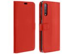 Samsung Galaxy A7 2018 Flip Cover Con Slot Per Schede E Funzione Stand - Rosso