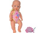 Simba Toys Nbb Bambola Da Bagno 30 Cm - Per Bambini Dai 3 Anni In Su Con Occhialini Da Bagno E Boccaglio Rosa
