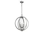 Lampada A Sospensione Corinne In Nichel Lucido 3Xe14 60W Feiss