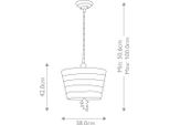 Lampada A Sospensione South Beach Nera, Stucco E Foglia D'oro Flambeau FB-SOUTHBEACH-P
