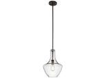 Lampada A Sospensione Con Paralume In Vetro Bronzo Antico Everly 1Xe27 60W Kichler