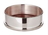 Sottobicchiere Derby, Argentato Pesante, Con Base In Legno, Diametro 13 Cm