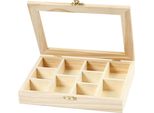 Creativ Company Cc Scatola In Legno Con Coperchio In Vetro 15,5X20,5X3,5 Cm