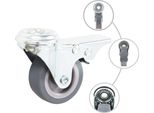 Vidaxl Ruote Girevoli Con Foro Per Bulloni 4 Pz. 50 Mm
