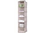 Compactor Organizzazione Guardaroba - Organizzatore Pensile 30X30X128 Cm, 6 Scomparti, Marrone RAN4381B