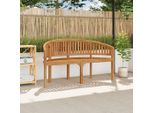 Vidaxl Panca Banana 151 Cm In Legno Massiccio Teak