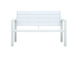 Panchina Da Giardino 120 Cm Hdpe Bianco Effetto Legno
