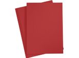 Creativ Company Cartone Rosso A4 220G, 10 Pezzi.