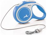 Guinzaglio Retrattile Flexi Nuova Corda Comfort - 3 M, Fino A 8 Kg - Blu
