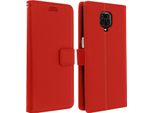 Xiaomi Redmi Note 9S / 9 Pro / 9 Pro Max Custodia Con Slot Per Schede - Rosso