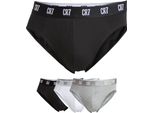 CR7 Cristiano Ronaldo - Intimo - Slip - 8100-6610-633-TRIPACK-WHITE-BLACK - Uomo - Bianco - L