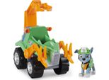 Spin Master 31400 - Paw Patrol Dino Rescue Veicolo Di Base Di Rocky Con Meccanismo A Strappo