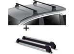 Portasci Silver Ice Estensibile + Portapacchi Vdp Evo In Acciaio Compatibile Con Bmw Serie 3 (E90) 4 Porte 2005-2012