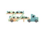 Small Foot - Camion Trasportatore Chicago In Legno Con Auto, 9Dlg.