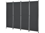 Parete Divisoria Per Esterni 170X215Cm Schermo Privacy Muro Spagnolo Giardino Nero