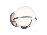 Lampada Da Parete Sfera Bianca Cromo Apollo 1Xg9 3W Feiss