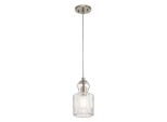 Lampada A Sospensione Riviera In Vetro Nichel Spazzolato 1Xe27 60W Kichler