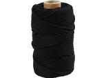 Creativ Company Cordone Macrame Nero, 55 M