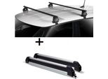Portasci Silver Ice Estensibile + Portapacchi Vdp Evo In Acciaio Compatibile Con Per Renault Megane Iv 5 Porte Dal 2016
