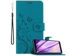 Cadorabo Cover Per Samsung Galaxy A7 2018 Cover Protettiva In Blu Cover Protettiva Cover Per Cellulare Cover Fiori Custodia Fiore