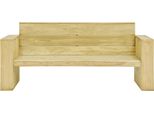 Panchina Da Giardino Con Cuscini Antracite 179 Cm In Legno Di Pino Impregnato