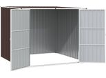 Vidaxl Casetta Da Giardino Marrone 195X198X159 Cm Acciaio Zincato