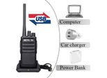 Retevis RT617 Radio Ricetrasmittenti, Cuffie Radio, PMR446 Senza Licenza, 16 Canali, Ctcss/Dcs, Vox, Set Di Radio Ricetrasmittenti Con Base Di Ricarica Usb Per Scuole, Cantieri, Supermercati (5 Coppie)