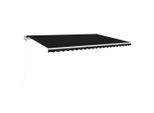 Vidaxl Tenda Automatica Con Led E Sensore Vento 500X300 Cm Antracite