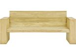 Panchina Da Giardino Con Cuscini Crema 179 Cm In Legno Di Pino Impregnato