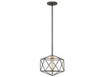 Lampada A Sospensione Astrid Bronzo Opaco/Oro 1Xe27 60W Hinkley