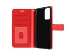 Avizar, Xiaomi Redmi Note 10 Pro Custodia In Pelle Finta Con Slot Per Schede E Funzione Stand, Rosso