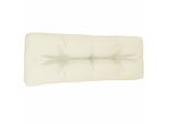 Vidaxl Cuscino Pallet Crema 120X40X12 Cm Tessuto