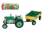 Trattore Zetor Con Rullo, Ruote In Plastica Rosse, Verdi E Blu