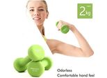 Proiron PRKNED02K Manubri, 2 Pezzi, 2 Kg, Verde, Neoprene
