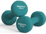 Proiron PRKNED03K Manubri, 2 Pezzi, 3 Kg, Verde Scuro, Neoprene