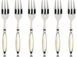 Bugatti Forchette Da Dolce Set Da 6 Pezzi Forchette Da Dessert In Acciaio Inossidabile Nuove Country Ivory
