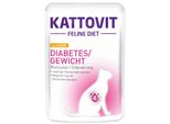 Kattovit 85Gx24 Dieta Feline Diabetes/Peso Pollo Sacchetti Freschi