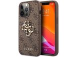 Guess Guhcp13X4Gmgbr Iphone 13 Pro Max 6,7 BrąZowy/Brown Custodia Rigida 4G Grande Logo In Metallo