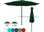Einfeben 3,5M Ombrellone Ombrellone Da Giardino Idrorepellente Con Manovella Giardino UV40+ Balcone All'aperto,Verde,3,5M