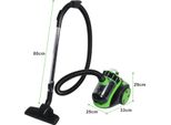 Wolketon Aspirapolvere Senza Sacco Aspiratore Ciclonico 3 Punte Filtro Hepa 3L 900W