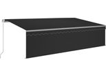 Tenda A Scomparsa Manuale Con Tenda A Rullo 5X3 M Antracite