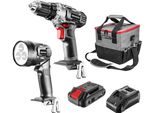 Graphite Energy+ Set 18V Trapano/Avvitatore A Batteria, Li-Ion, Caricabatterie 2Ah, Batteria, Lampada, Valigetta Di Trasporto 12L (58G016)