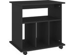 Vidaxl Armadio A Rotelle Nero 60X45X60 Cm Materiale A Base Di Legno