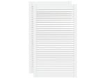 Vidaxl Armadio Ante A Doghe Design 2 Pezzi Bianco 99,3X59,4 Cm Legno Massiccio