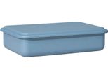 Contenitore Riess Con Coperchio Medio Basso 23X15X5Cm Smalto Blu Mirtillo