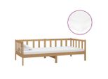 Vidaxl Letto Da Giorno Con Materasso 90X200 Cm In Legno Di Pino Massiccio Marrone Miele